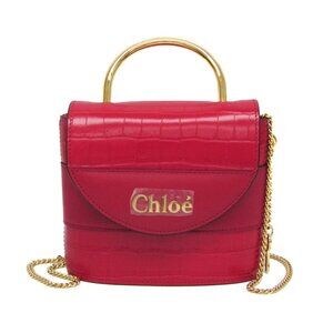 CHLOE Pink Leather Shoulder Bag